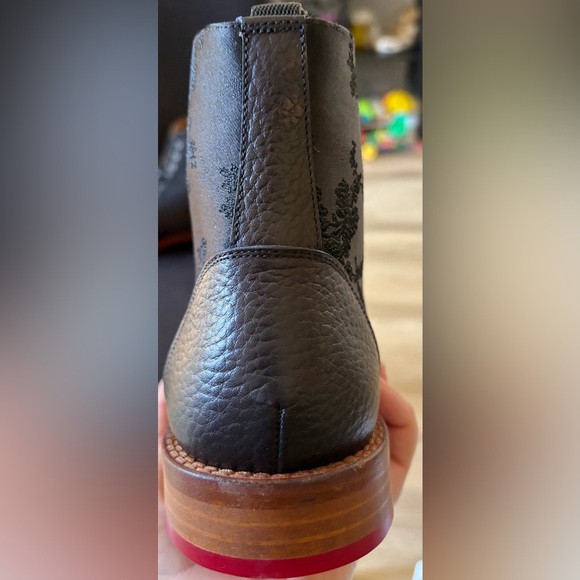 Men’s Black Floral Taft Boots Size 40 EU - Picture 3 of 5